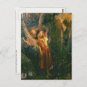Postcard With Gaston Bussiere Painting Postkarte (Vorne/Hinten)