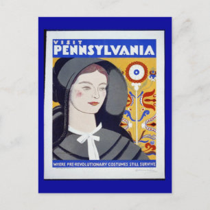 Postcard-WPA-Besuch Pennsylvania Postkarte