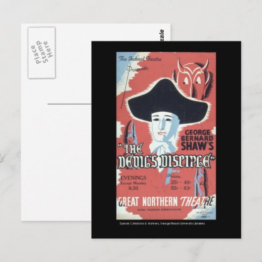 Postcard-WPA, Chicago-Devil's-Prinzip Postkarte (Vorne/Hinten)