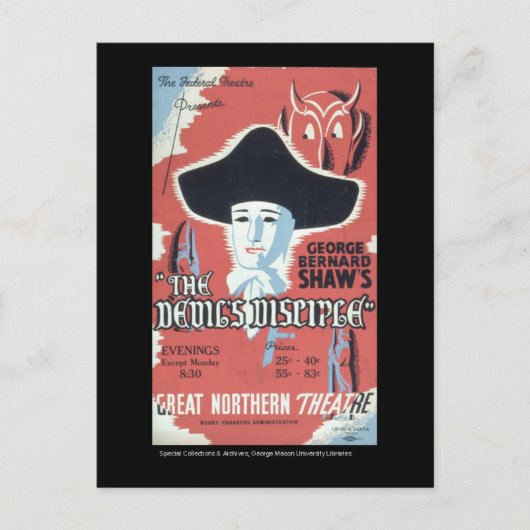 Postcard-WPA, Chicago-Devil's-Prinzip Postkarte (Vorderseite)