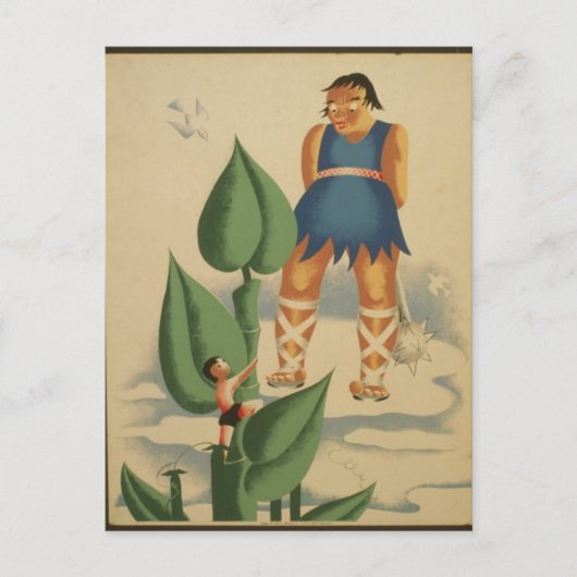 Postcard-WPA-Jack und die Beanstalk Postkarte (Vorderseite)