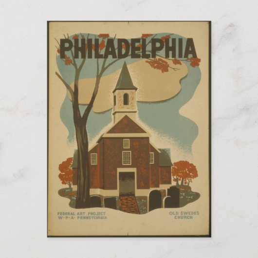 Postcard-WPA-Philadelphia Postkarte (Vorderseite)