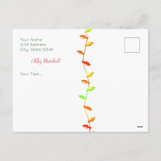 Postcard Xmas 003 - Spanisch - Postkarte (Rückseite)