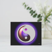 Postcard YinYang Design Postkarte (Stehend Vorderseite)