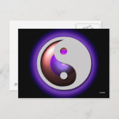 Postcard YinYang Design Postkarte (Vorne/Hinten)