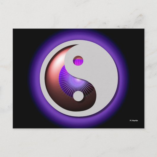 Postcard YinYang Design Postkarte (Vorderseite)