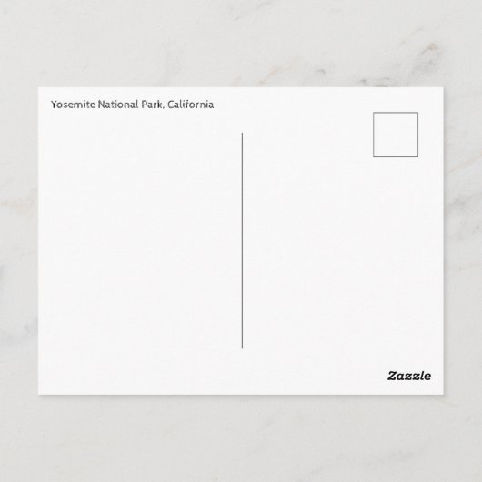 Postcard - Yosemite-Nationalpark Postkarte (Rückseite)