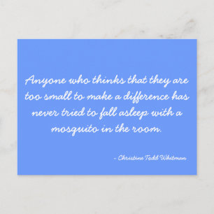 Postcard zitiert Christine Todd Whitman Postkarte