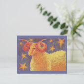 Postcard Zodiac Aries Postkarte (Stehend Vorderseite)