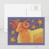 Postcard Zodiac Aries Postkarte (Vorne/Hinten)
