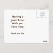 Postcard Zuhause Sweet Motor Zuhause Postkarte (Rückseite)