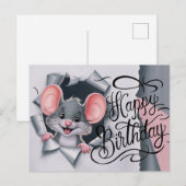 Postcards Happy Birthday Maus 02 Postkarte (Vorne/Hinten)