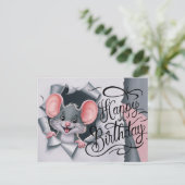 Postcards Happy Birthday Maus 02 Postkarte (Stehend Vorderseite)