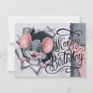 Postcards Happy Birthday Maus 02 Postkarte