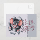Postcards Happy Birthday Maus 09 Postkarte (Vorne/Hinten)