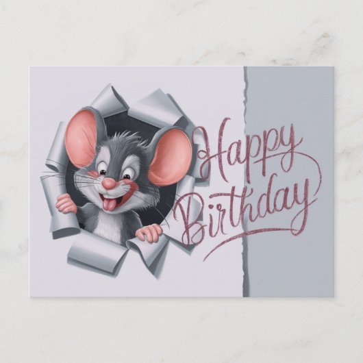 Postcards Happy Birthday Maus 09 Postkarte (Vorderseite)