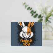 Postcards I Need You 04 Postkarte (Stehend Vorderseite)
