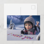 Postcards I Need You 05 Postkarte (Vorne/Hinten)