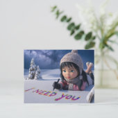Postcards I Need You 05 Postkarte (Stehend Vorderseite)