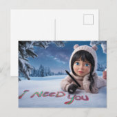 Postcards I Need You 07 Postkarte (Vorne/Hinten)
