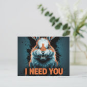 Postcards I Need You Postkarte (Stehend Vorderseite)