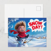 Postcards Snow Day 02 Postkarte (Vorne/Hinten)