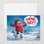 Postcards Snow Day 03 Postkarte (Vorne/Hinten)