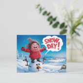 Postcards Snow Day 03 Postkarte (Stehend Vorderseite)