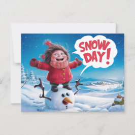 Postcards Snow Day 03 Postkarte