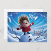 Postcards Snow Day 04 Postkarte (Vorne/Hinten)