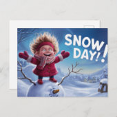 Postcards Snow Day 05 Postkarte (Vorne/Hinten)