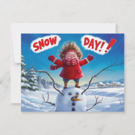 Postcards Snow Day 07 Postkarte