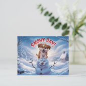 Postcards Snow Day 08 Postkarte (Stehend Vorderseite)