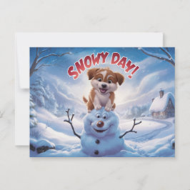 Postcards Snow Day 08 Postkarte