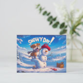 Postcards Snow Day 09 Postkarte (Stehend Vorderseite)