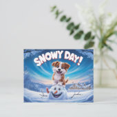 Postcards Snow Day 11 Postkarte (Stehend Vorderseite)