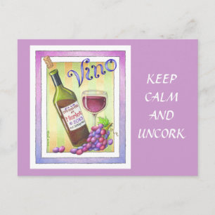 POSTCARDS - VINO!  You Had Me at MERLOT! Postkarte