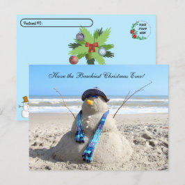 Postcross - Florida Snowman Weihnachten Postkarte