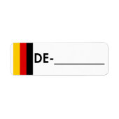 Postcross-ID-Label Deutschland "Flag Style" (Vorne)