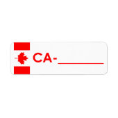 Postcross-ID-Label Kanada "Flag Style" (Vorne)