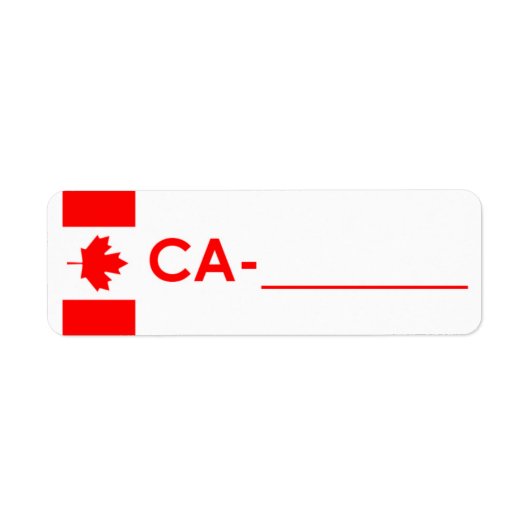 Postcross-ID-Label Kanada "Flag Style" (Vorne)