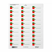 Postcross-ID-Label Portugal "Flag Style" (Vorne)