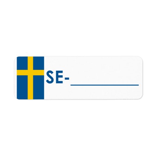 Postcross-ID Label Schweden "Flag Style" (Vorne)