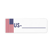 Postcross-ID Label USA "Flag Style" (Vorne)