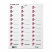 Postcross-ID Label USA "Flag Style" (Vorne)