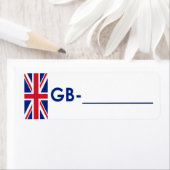Postcross-ID-Label Vereinigtes Königreich "Flag St (Insitu)