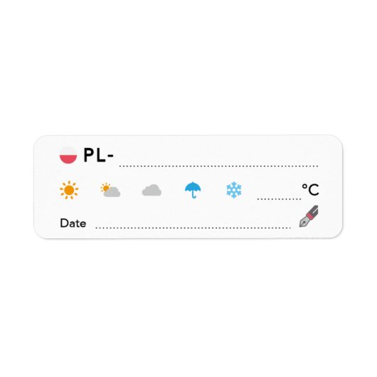 Postcross-ID PL Polen Polska Wetterdatum ラ ル (Vorne)