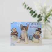 Postcross Taromina Cat - Holly Jolly Christmas Postkarte (Stehend Vorderseite)