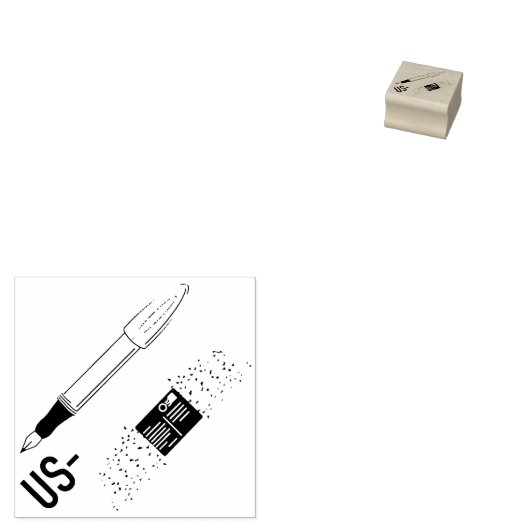 Postcrossing ID stamp for US postcards Gummistempel (Stempel)