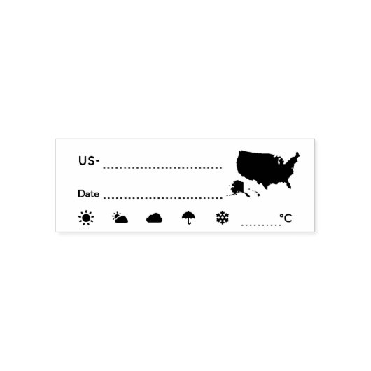 Postcrossing ID US America Weather Date C Permastempel (Design)